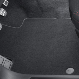 Premium velur tepihi spredaj in zadaj, črni